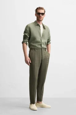 New CAMISA 100 % LINO Hombre Camisas