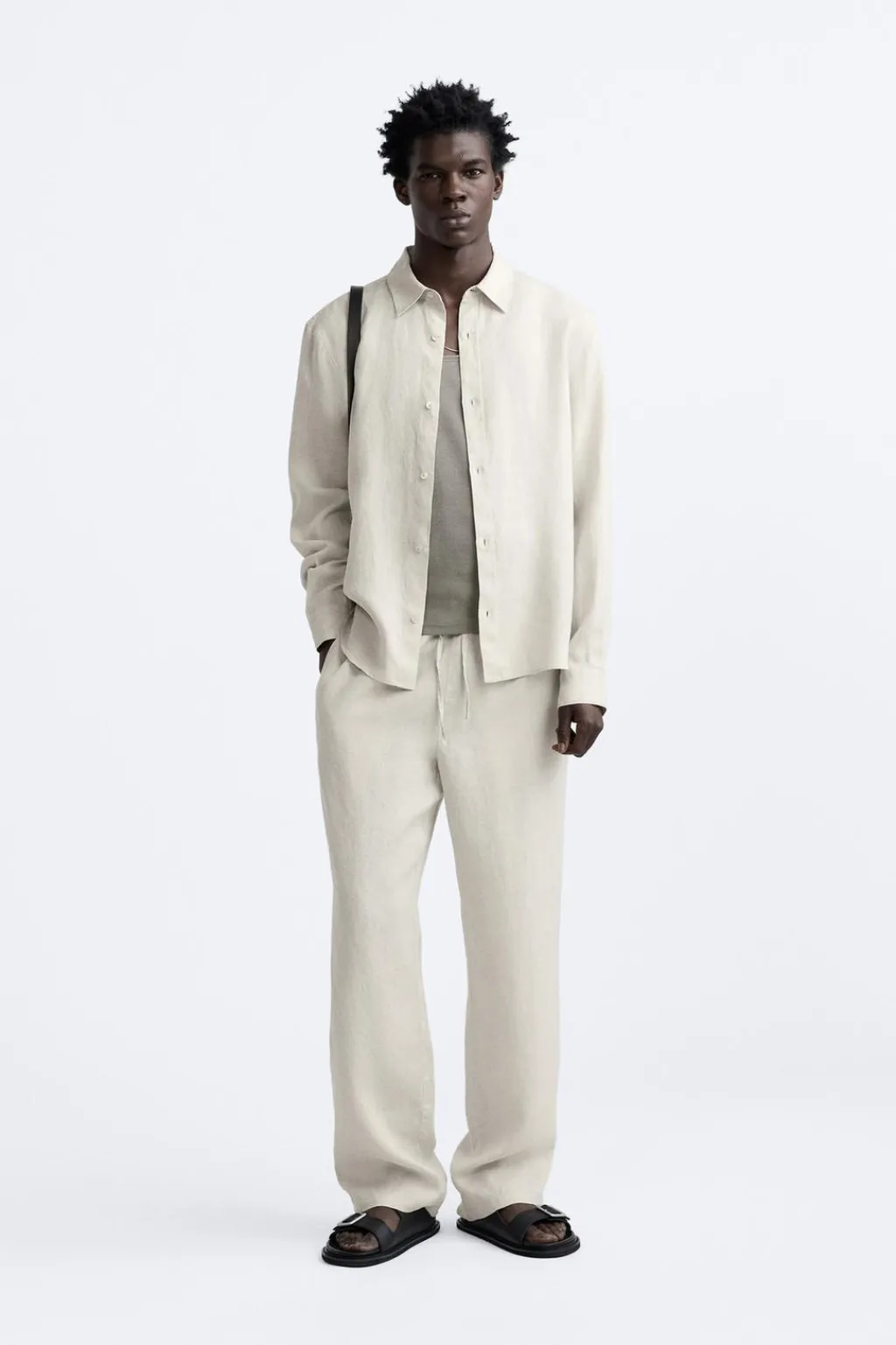 New CAMISA 100 % LINO Hombre Camisas