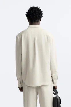 New CAMISA 100 % LINO Hombre Camisas