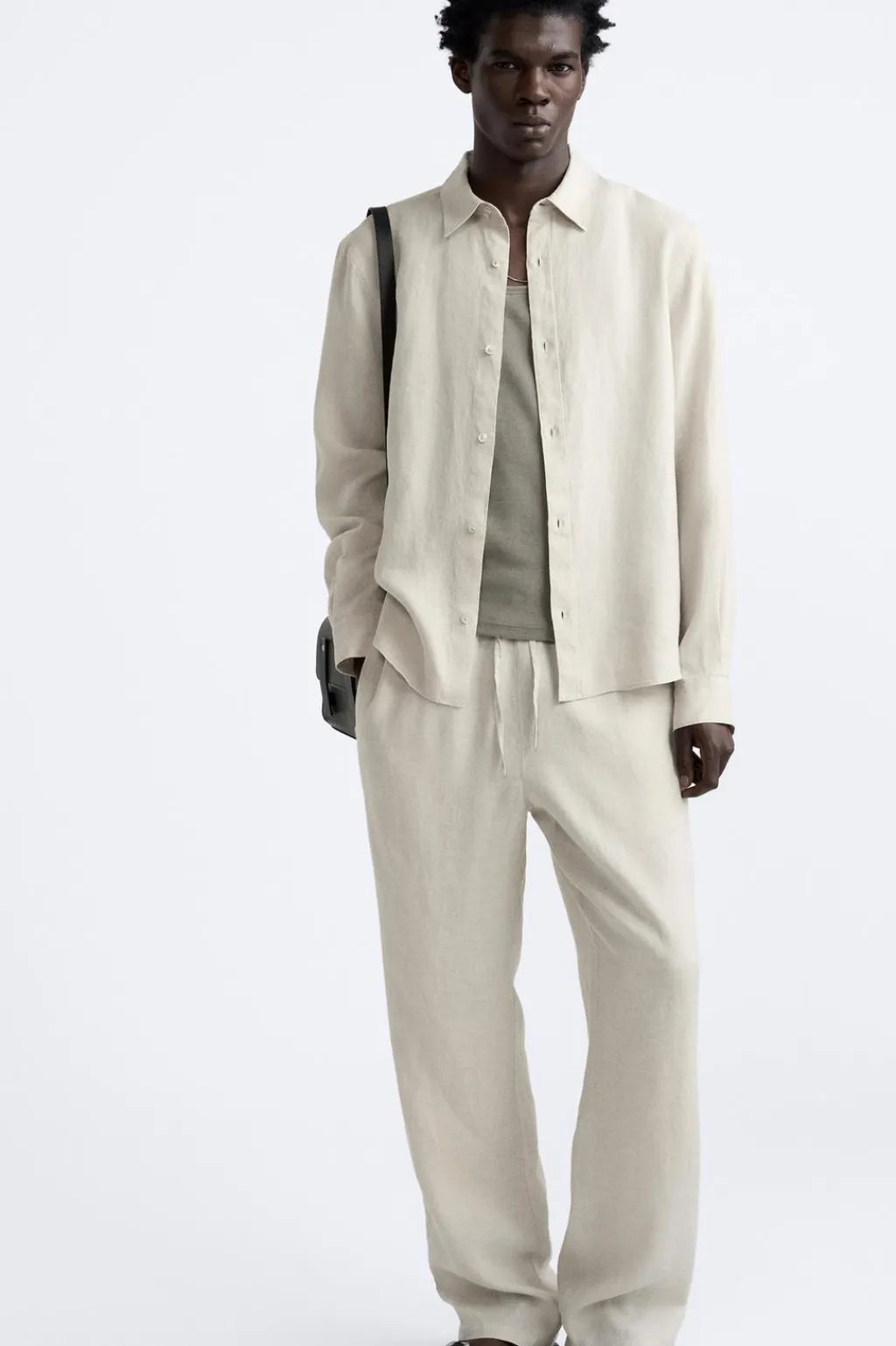 New CAMISA 100 % LINO Hombre Camisas