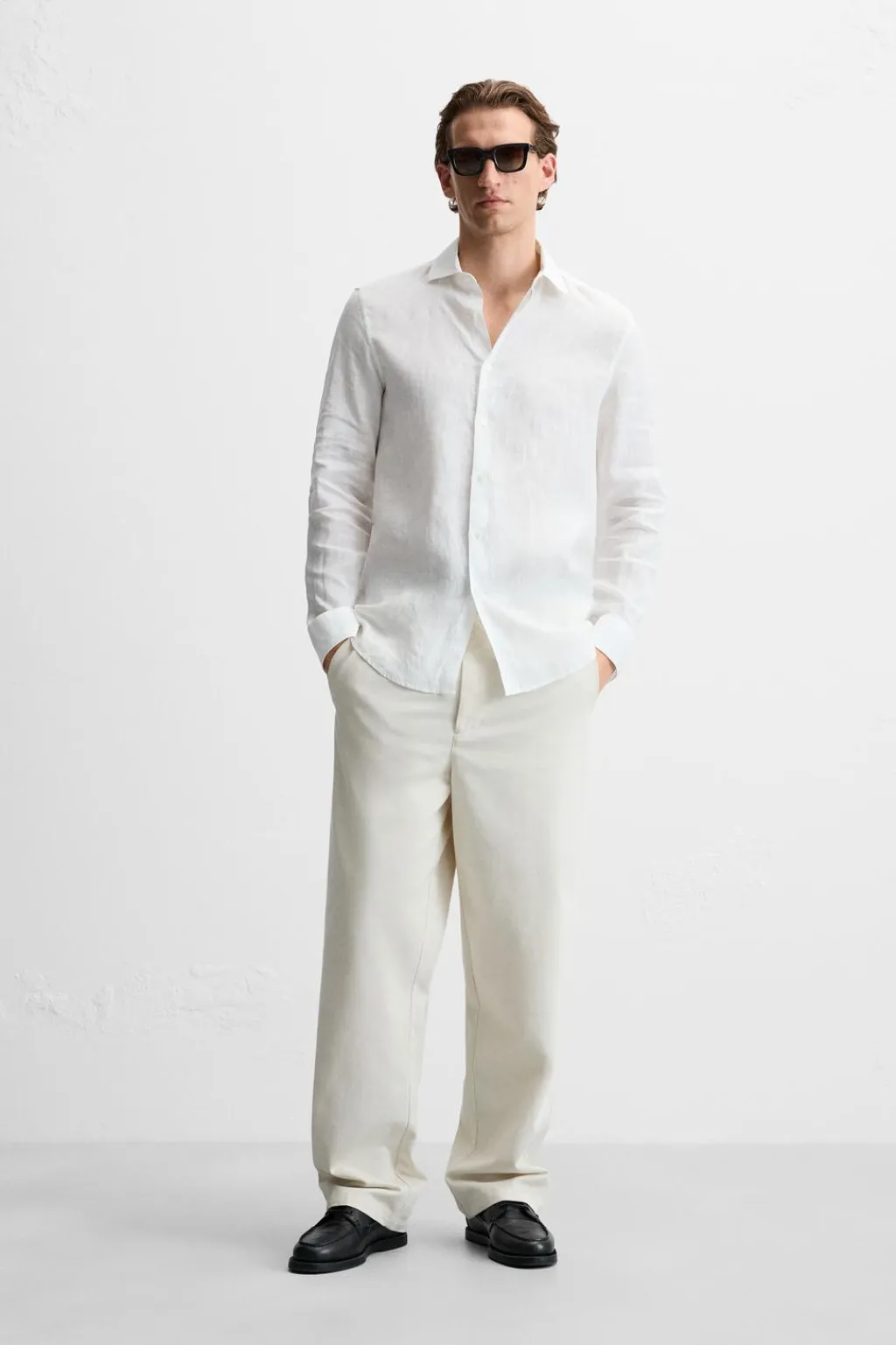 Online CAMISA 100 % LINO Hombre Camisas