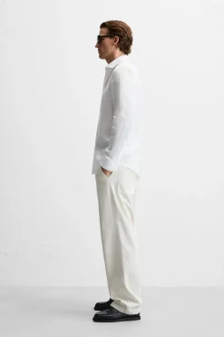 Online CAMISA 100 % LINO Hombre Camisas