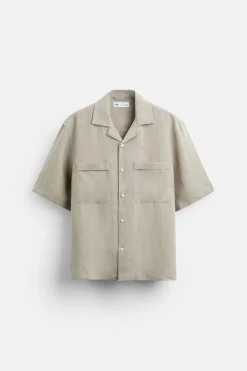 New CAMISA 100% LINO Hombre Camisas