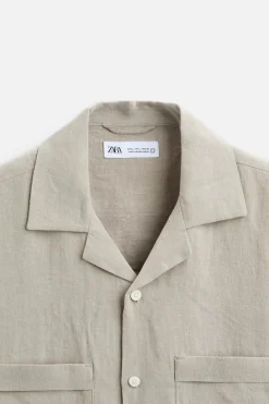 New CAMISA 100% LINO Hombre Camisas