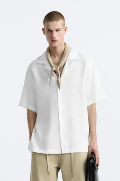 Clearance CAMISA 100% LINO Hombre Camisas