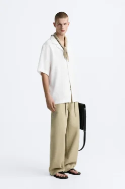 Clearance CAMISA 100% LINO Hombre Camisas