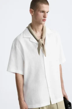 Clearance CAMISA 100% LINO Hombre Camisas