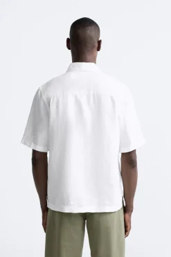 Hot CAMISA 100% LINO Hombre Camisas