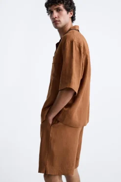 Discount CAMISA 100% LINO Hombre Camisas