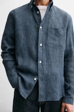 Outlet CAMISA 100% LINO Hombre Camisas