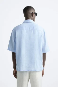 Outlet CAMISA 100% LINO Hombre Camisas