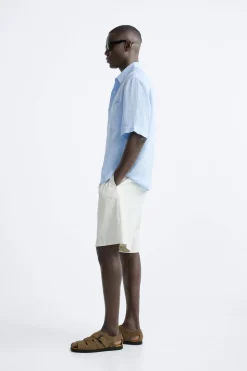 Outlet CAMISA 100% LINO Hombre Camisas