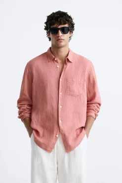 Best CAMISA 100% LINO Hombre Camisas