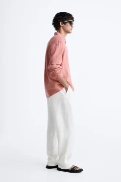 Best CAMISA 100% LINO Hombre Camisas