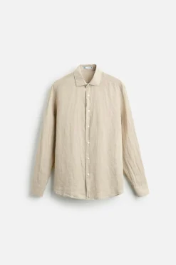 Fashion CAMISA 100% LINO Hombre Camisas