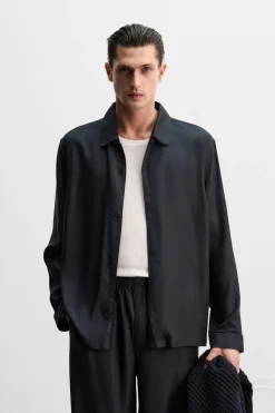 New CAMISA 100% SEDA Hombre Camisas