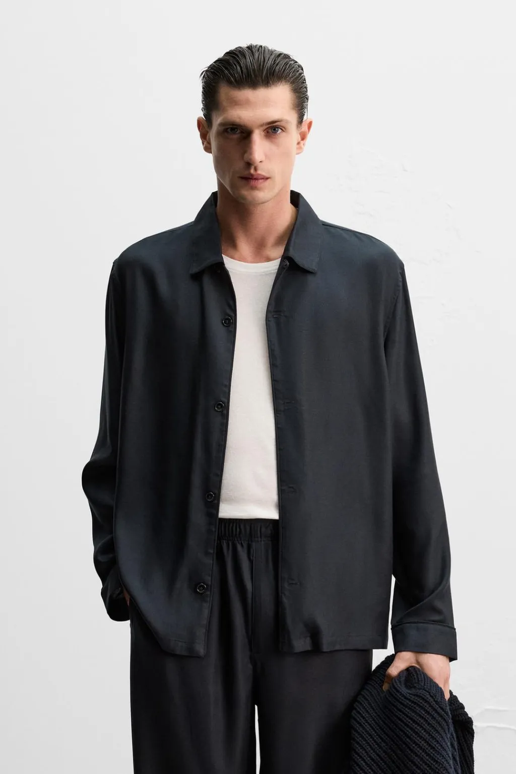 New CAMISA 100% SEDA Hombre Camisas