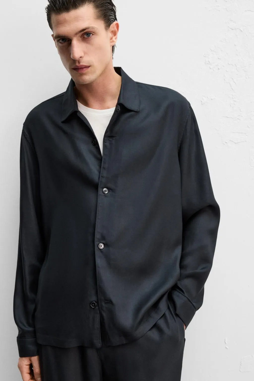 New CAMISA 100% SEDA Hombre Camisas