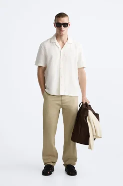 New CAMISA ALGODÓN - LINO Hombre Camisas