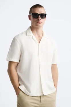 New CAMISA ALGODÓN - LINO Hombre Camisas