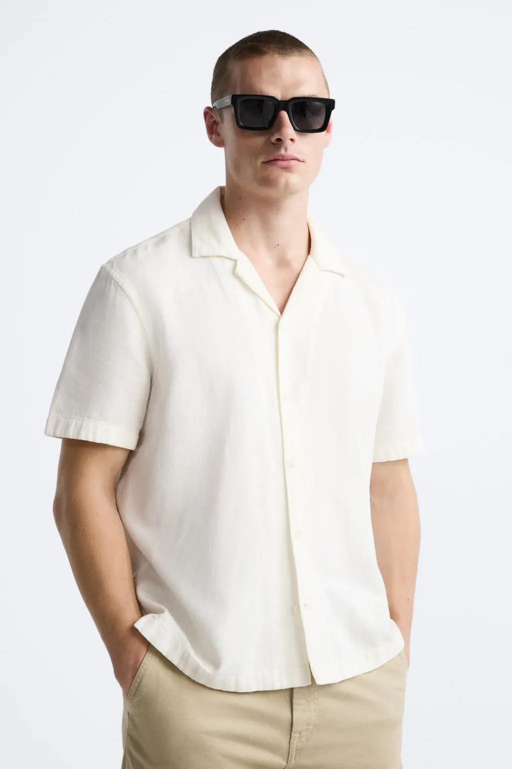 New CAMISA ALGODÓN - LINO Hombre Camisas