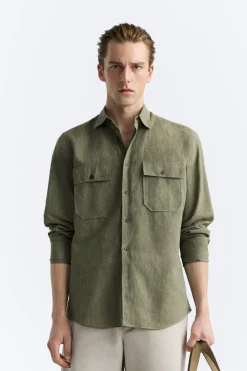 Clearance CAMISA ALGODÓN - LINO Hombre Camisas