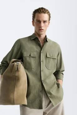 Clearance CAMISA ALGODÓN - LINO Hombre Camisas