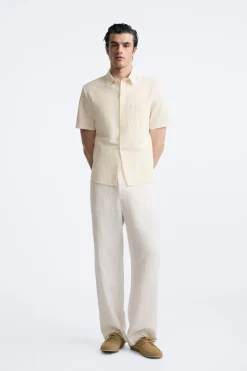 Sale CAMISA ALGODÓN - LINO Hombre Camisas