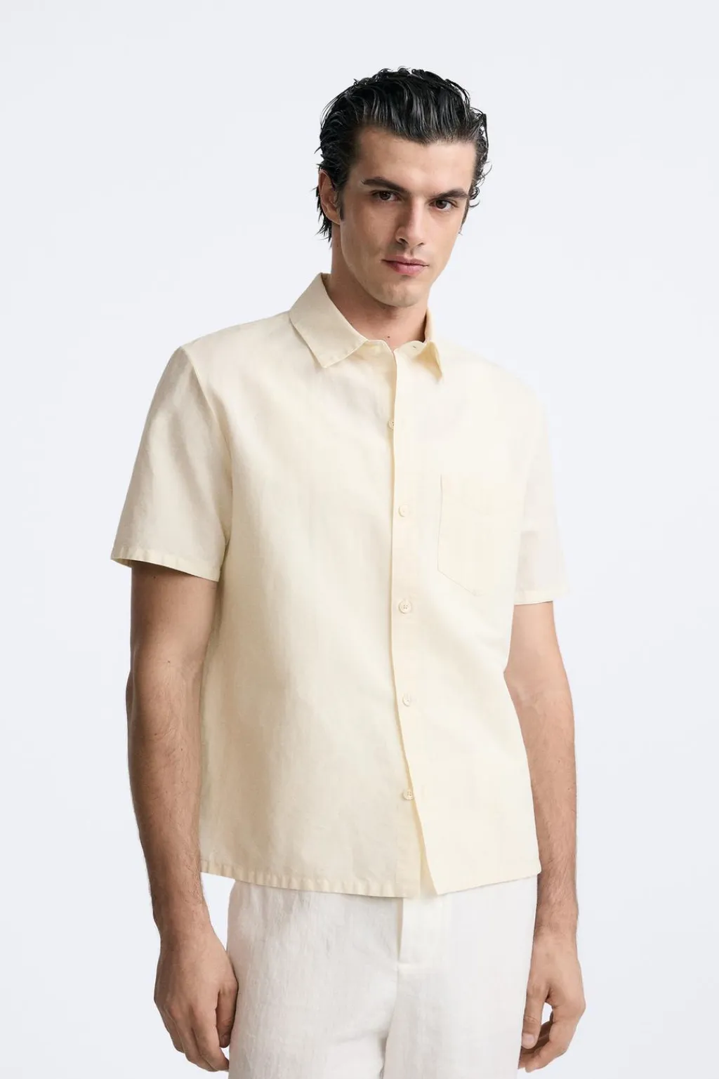 Sale CAMISA ALGODÓN - LINO Hombre Camisas