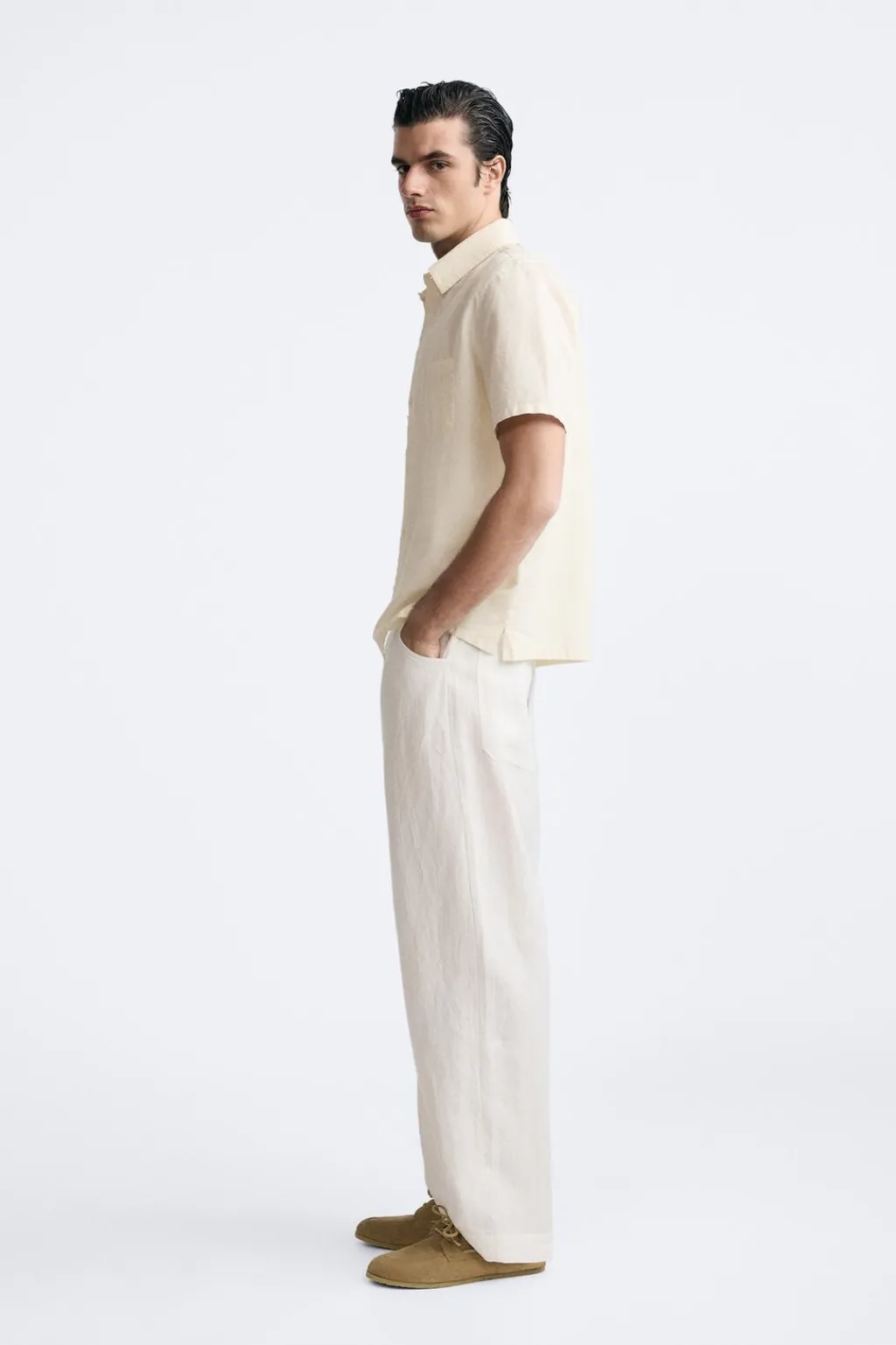 Sale CAMISA ALGODÓN - LINO Hombre Camisas