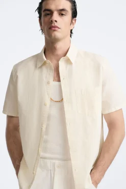 Sale CAMISA ALGODÓN - LINO Hombre Camisas