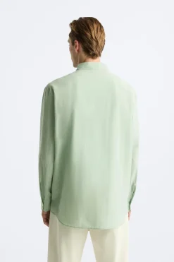 Hot CAMISA ALGODÓN - LINO Hombre Camisas