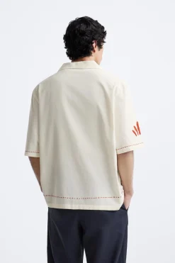 Hot CAMISA ALGODÓN - LINO BORDADOS Hombre Camisas