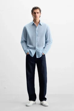 Fashion CAMISA ALGODÓN - SEDA RAYAS Hombre Camisas