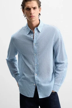 Fashion CAMISA ALGODÓN - SEDA RAYAS Hombre Camisas