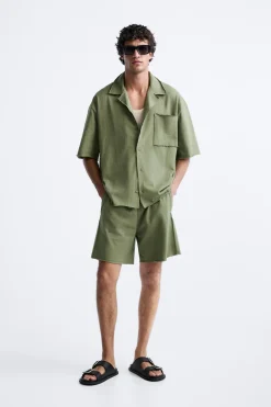 Hot CAMISA ALGODÓN BOLSILLO Hombre Camisas