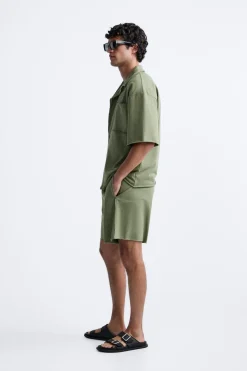 Hot CAMISA ALGODÓN BOLSILLO Hombre Camisas