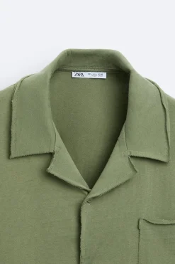 Hot CAMISA ALGODÓN BOLSILLO Hombre Camisas