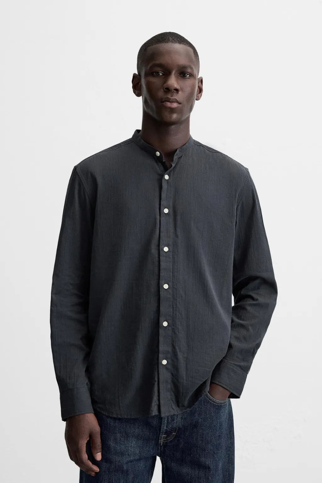 Online CAMISA ALGODÓN EFECTO ARRUGADO Hombre Camisas