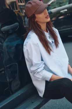 Fashion CAMISA ALGODÓN OVERSIZE Mujer Camisas / Blusas