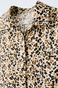 Niños ZARA 6 - 14 Años·Blusas / Camisas<CAMISA ANIMAL PRINT