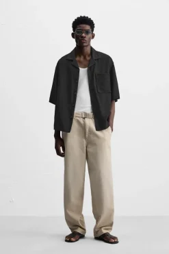 Discount CAMISA BOLSILLO CROCHET Hombre Camisas