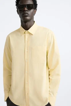 Fashion CAMISA BOLSILLO POPELÍN Hombre Camisas