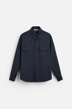 Hot CAMISA BOLSILLOS Hombre Camisas