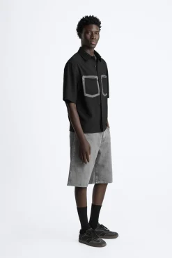 Clearance CAMISA BOLSILLOS CONTRASTE Hombre Camisas