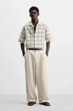 Best CAMISA BORDADO CUADROS Hombre Camisas