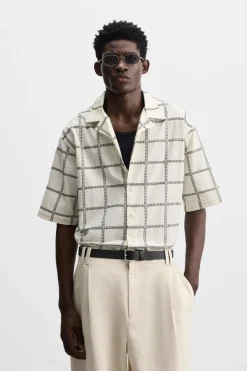 Best CAMISA BORDADO CUADROS Hombre Camisas