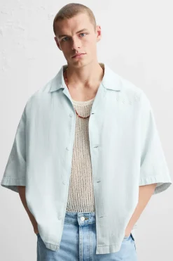 Online CAMISA BORDADO FLORAL Hombre Camisas