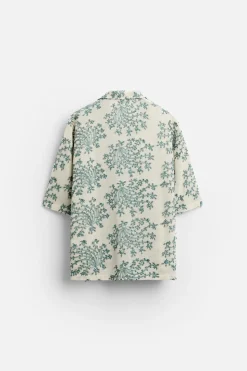 Outlet CAMISA BORDADO FLORAL Hombre Camisas