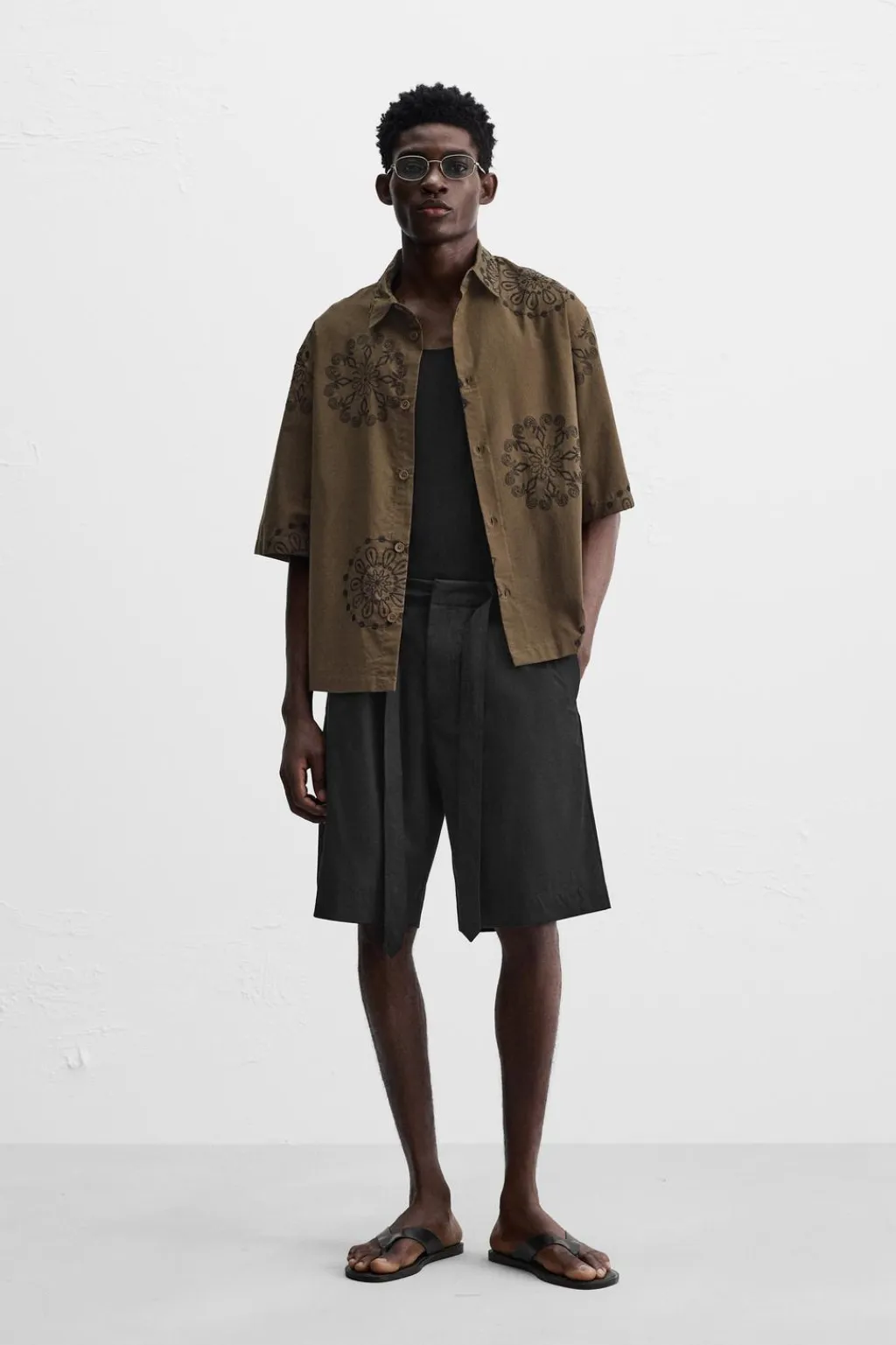 Online CAMISA BORDADO FLORAL Hombre Camisas